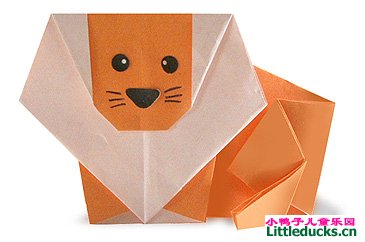 儿童折纸教程:狮子的折纸方法