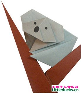 儿童折纸教程:考拉的折纸方法