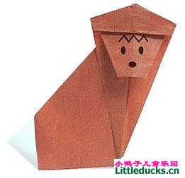 动物折纸大全:猴子的折纸方法