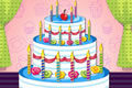 儿童彩色铅笔画图片:美丽的生日蛋糕