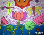幼儿画画作品:荷塘蜻