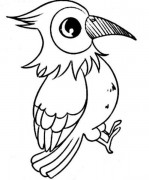 啄木鸟的简笔画图片