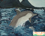 阿曼儿童画作品欣赏海豚