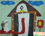 墨西哥儿童画作品欣赏婚礼教堂