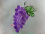 儿童手指画作品欣赏:成熟的葡萄
