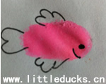 儿童创意手指画图片:鱼儿
