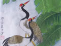 儿童版画作品欣赏:想飞的丹顶鹤
