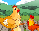 童话故事动画片鸡鸭赛跑